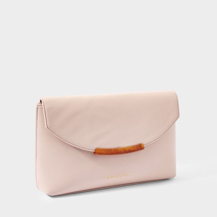 Katie Loxton - Dani Tortoiseshell Clutch - Dusty Pink